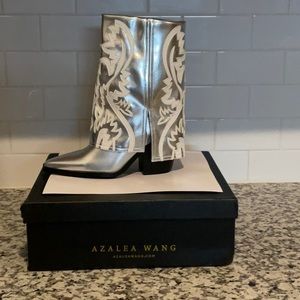 Azalea Wang Silver Esperanza boots